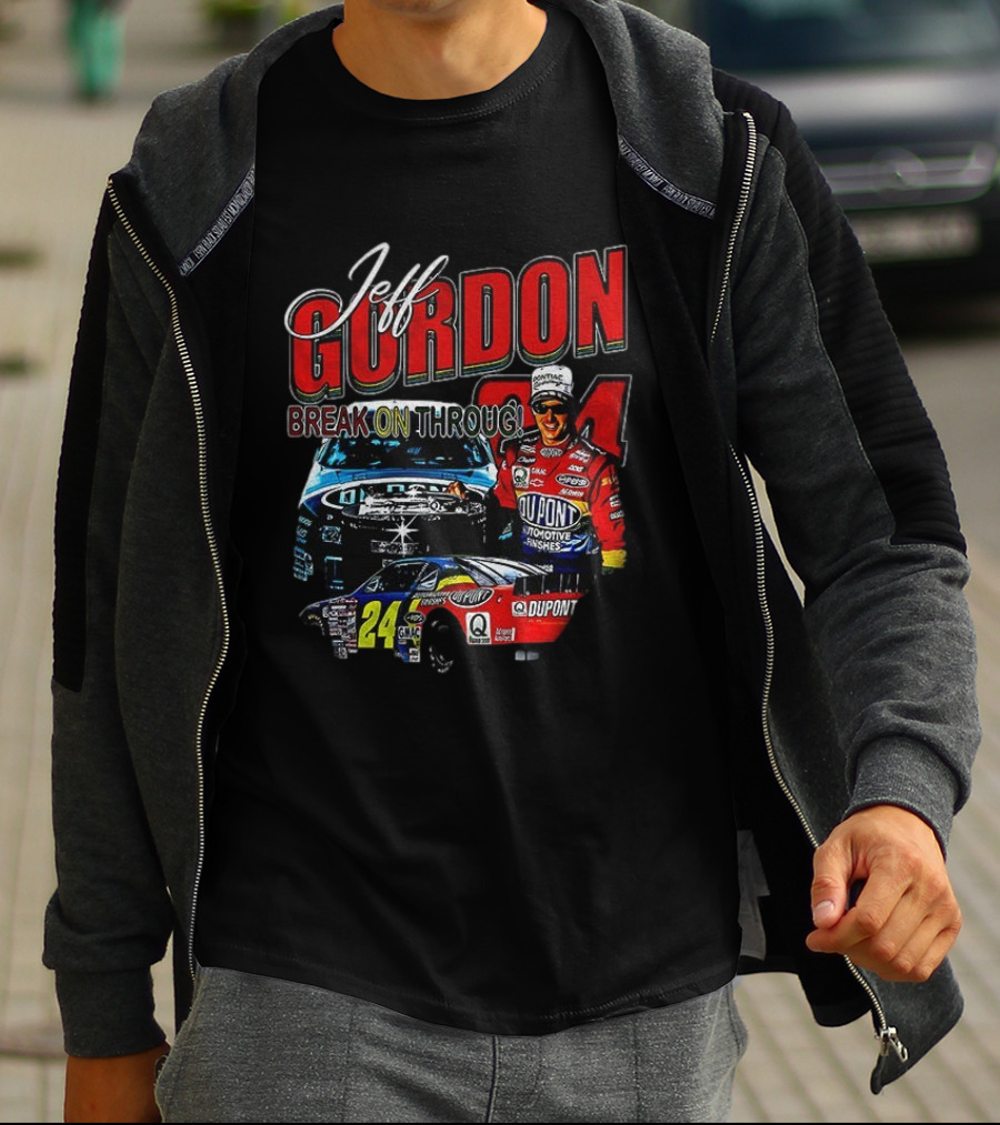 Jeff Gordon Break On Through Nascar Cup Series Dupont Racing 24 T-Shirt