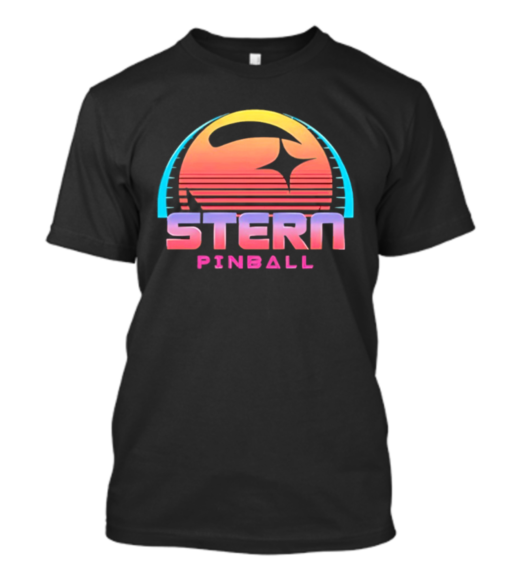 Stern Pinball Vintage Retro Neon Sunset T-Shirt