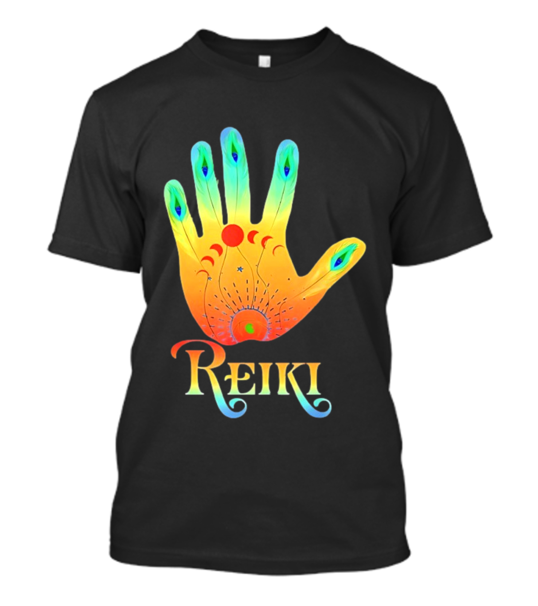 Reiki Practitioner Healer Therapist Master Colorful Hand T-Shirt