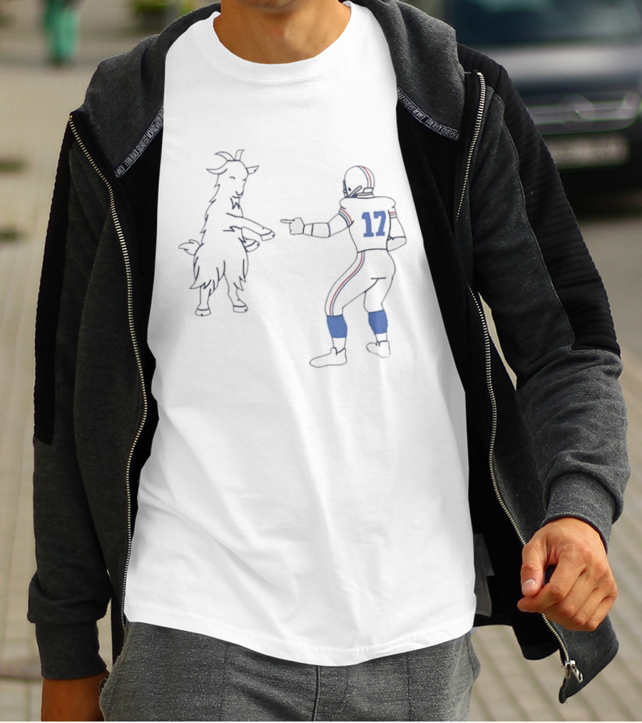 Allen Josh 17 Buffalo Bills Goat Football Player T-Shirt