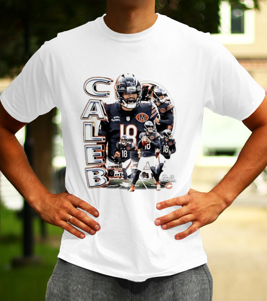 Chicago Bears Caleb Williams Player Number 18 Football T-Shirt