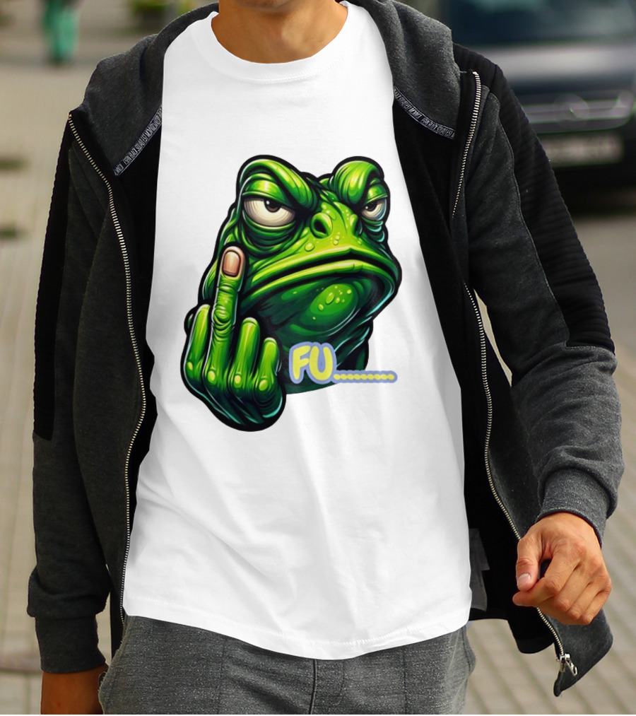 FU Frog Meme Gesture T-Shirt