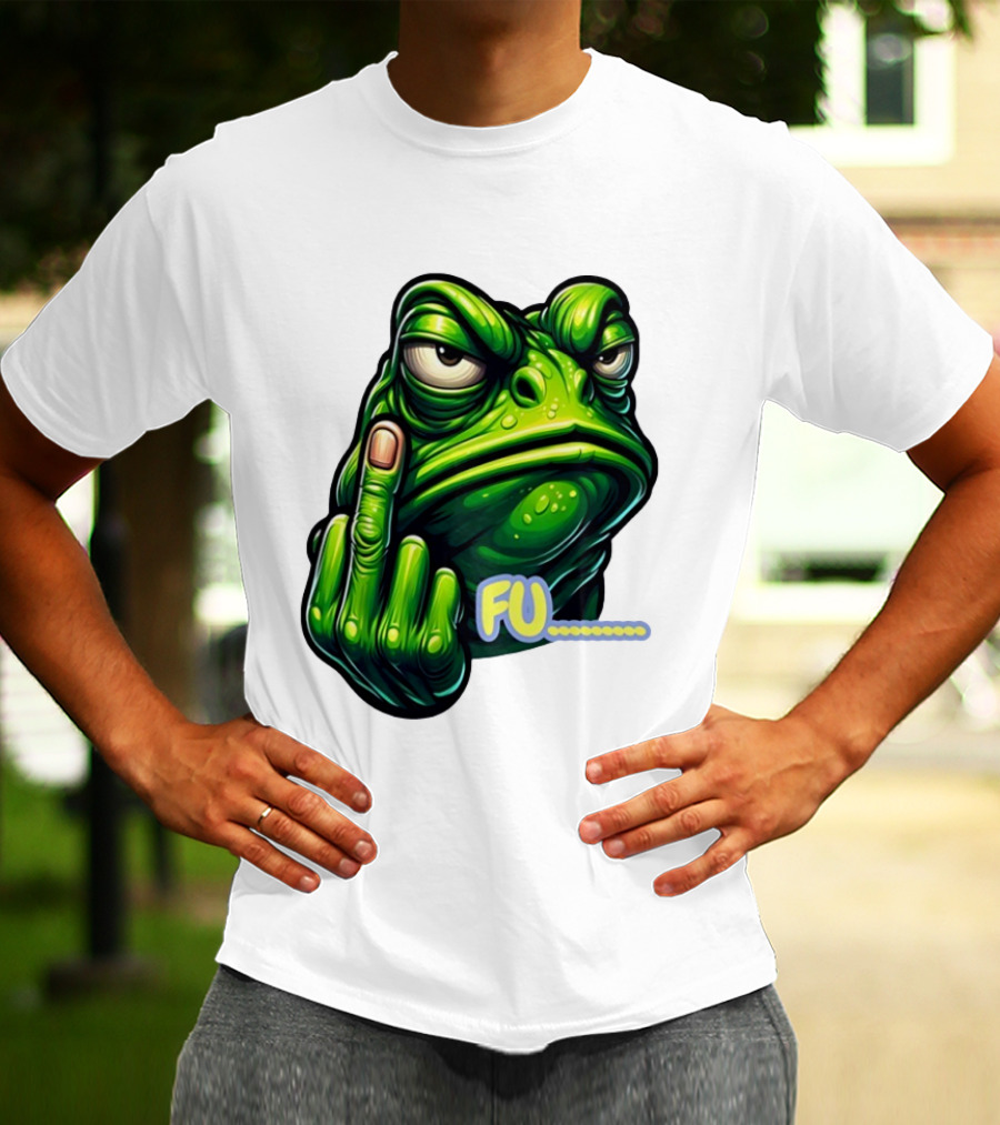 FU Frog Meme Gesture T-Shirt