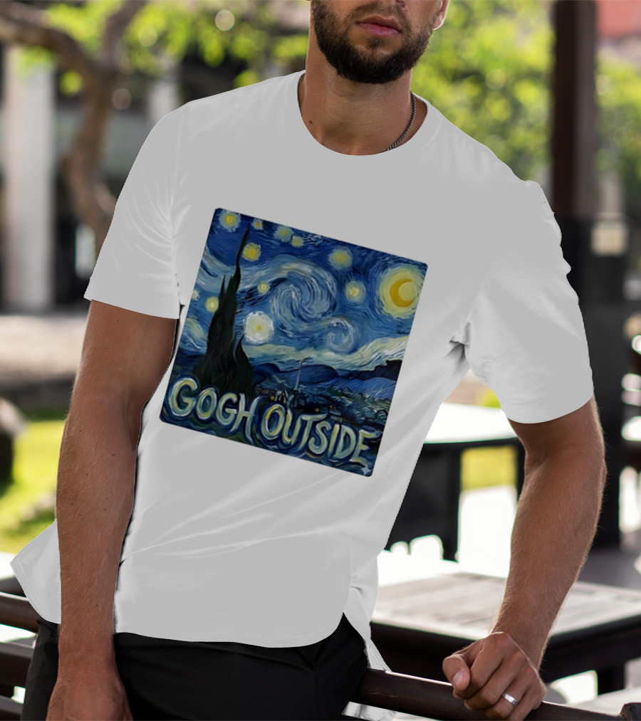 Gogh Outside Starry Night Van Gogh T-Shirt