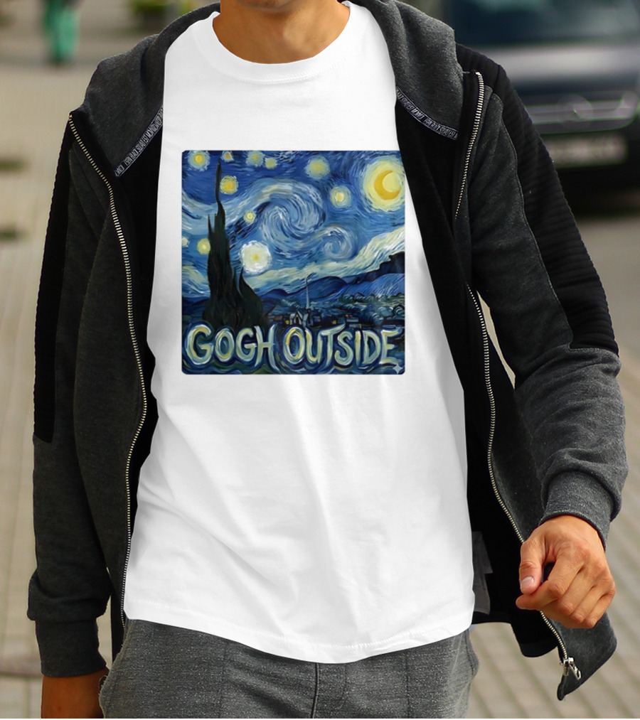 Gogh Outside Starry Night Van Gogh T-Shirt