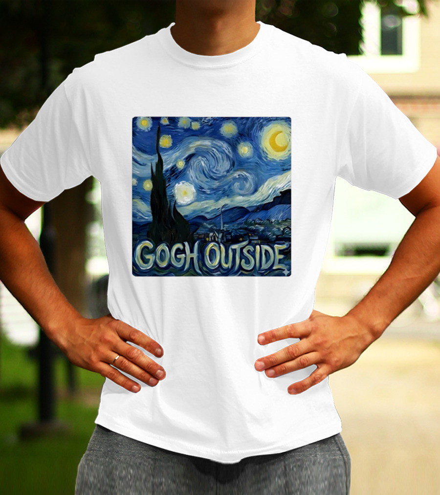 Gogh Outside Starry Night Van Gogh T-Shirt