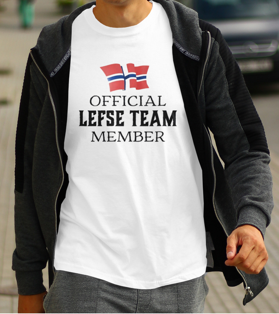 Official Lefse Team Member Norwegian Flag T-Shirt