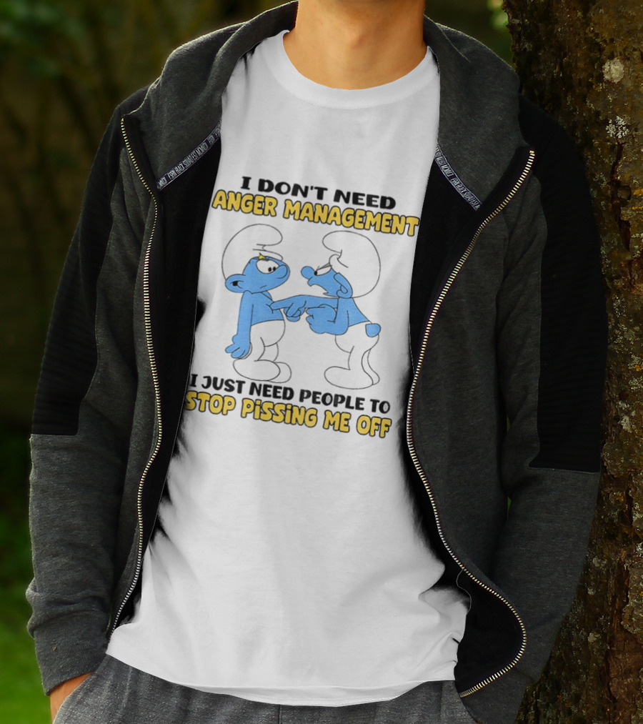 Smurf Anger Management Stop Pissing Me Off T-Shirt