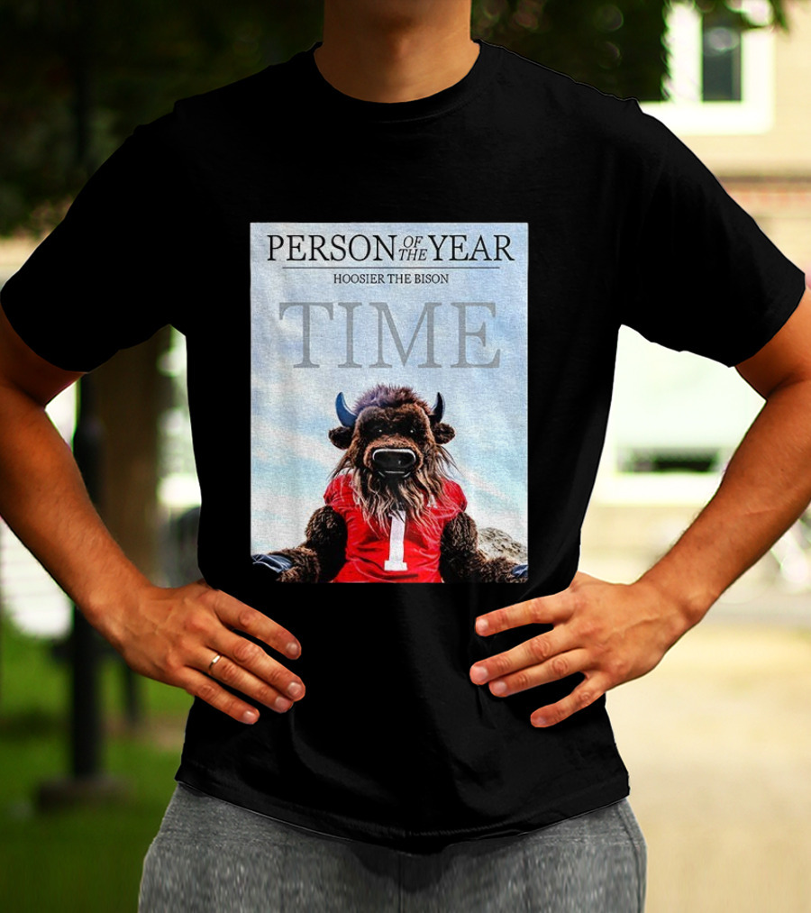 Indiana Hoosiers Football Hoosier The Bison Person Of The Year TIME T-Shirt