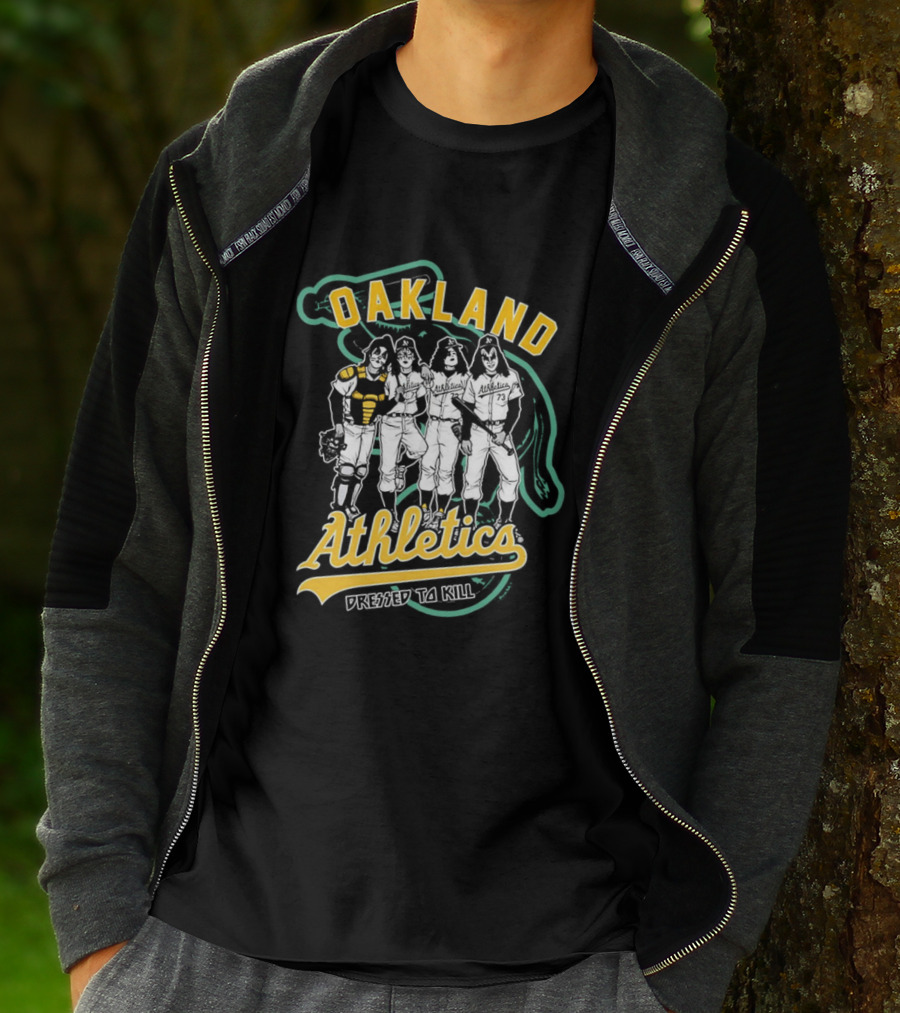 Oakland Athletics X Dressed To Kill Baseball Team Collaboration T-Shirt