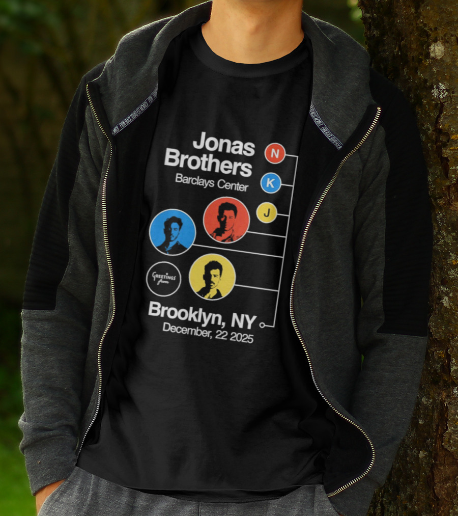 Jonas Brothers Barclays Center Brooklyn NY December 22 2025 Silhouette Circles T-Shirt