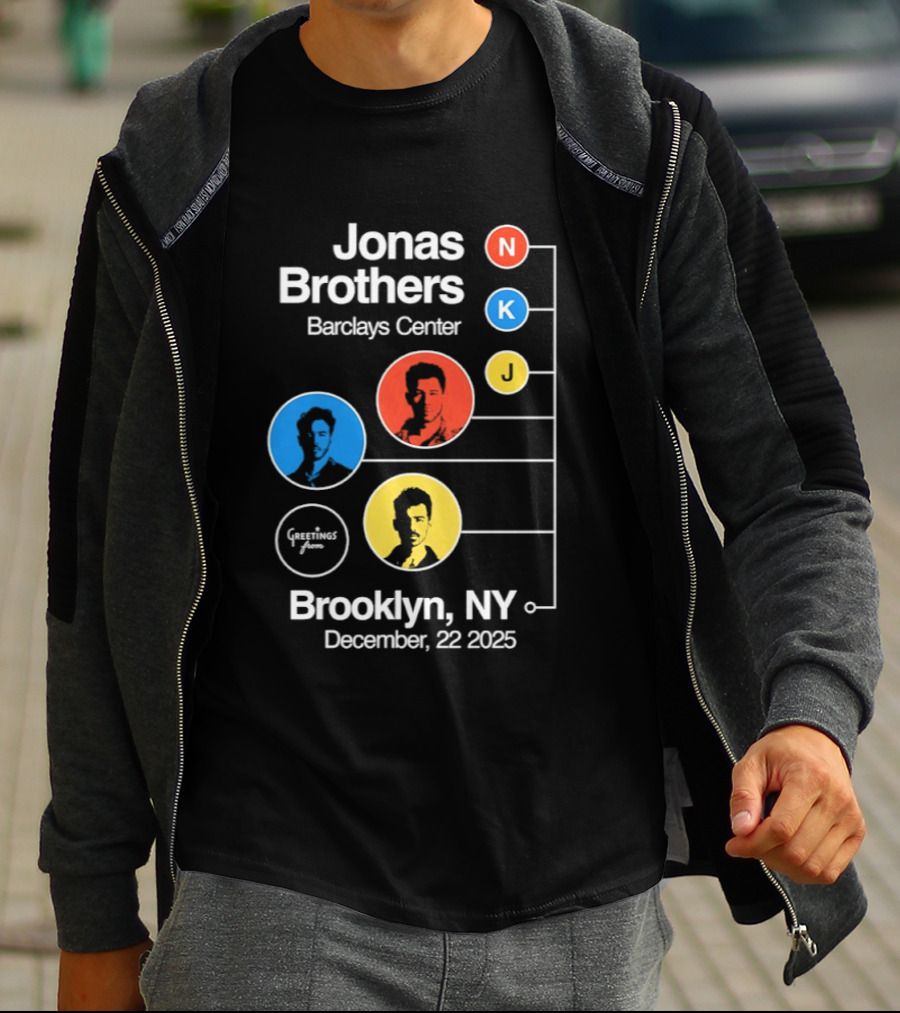 Jonas Brothers Barclays Center Brooklyn NY December 22 2025 Silhouette Circles T-Shirt