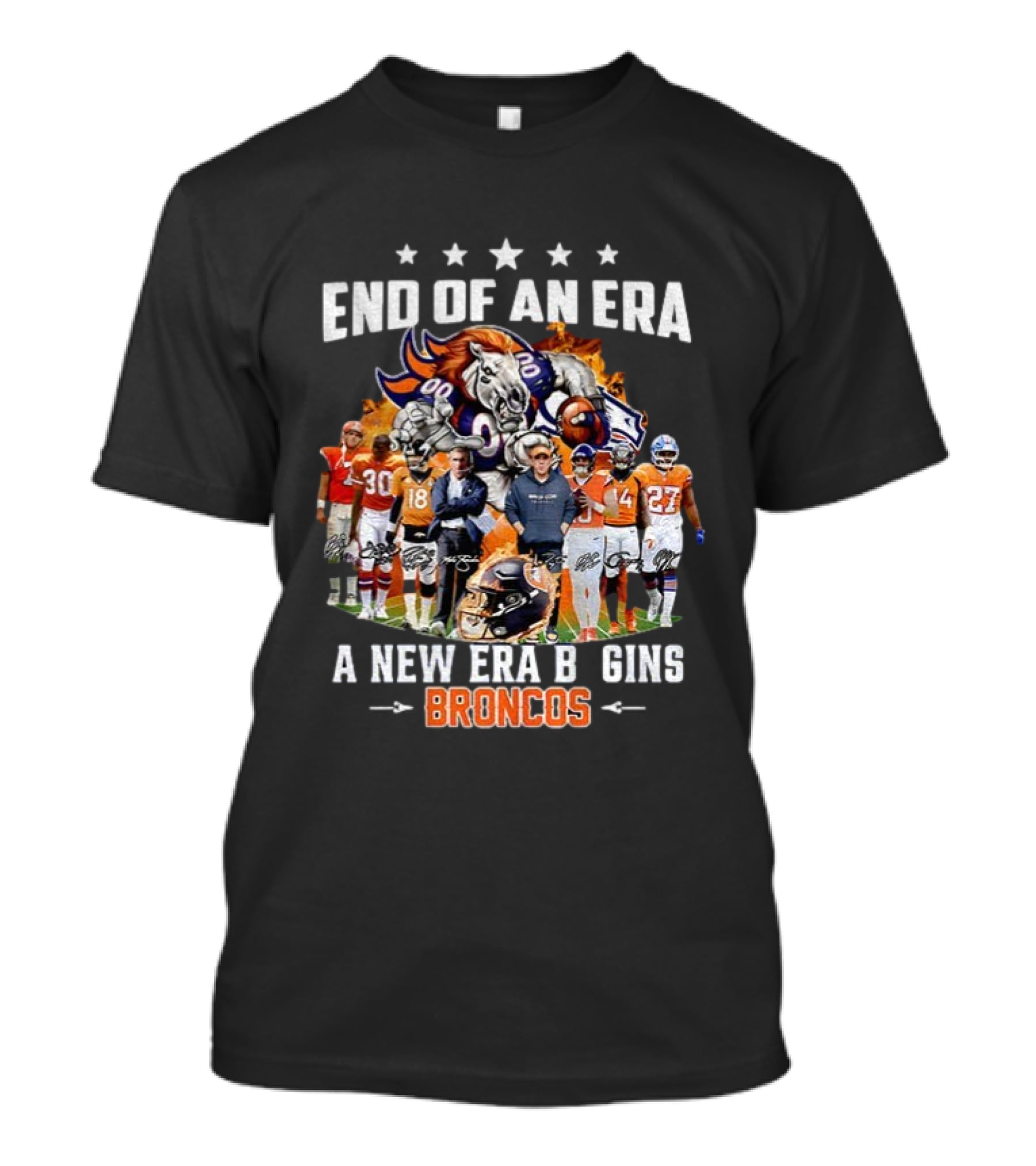 End Of An Era A New Era Begins Broncos Football NFL 2025 T-Shirt