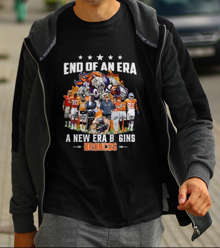 End Of An Era A New Era Begins Broncos Football NFL 2025 T-Shirt