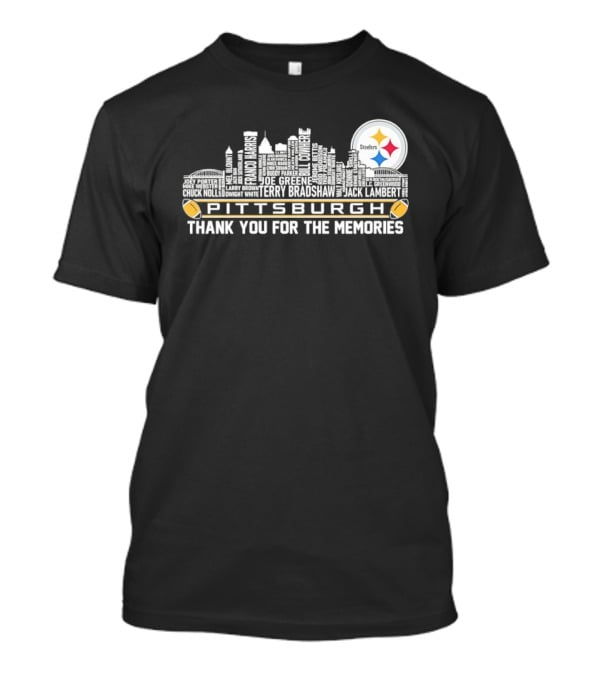 Pittsburgh Steelers Thank You For The Memories Legends City Skyline T-Shirt