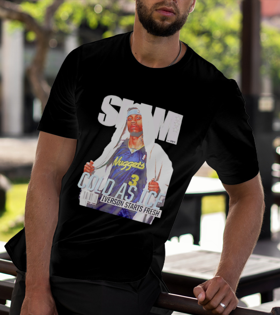 Slam Allen Iverson Cold As Ice Nuggets 3 Iverson Starts Fresh T-Shirt