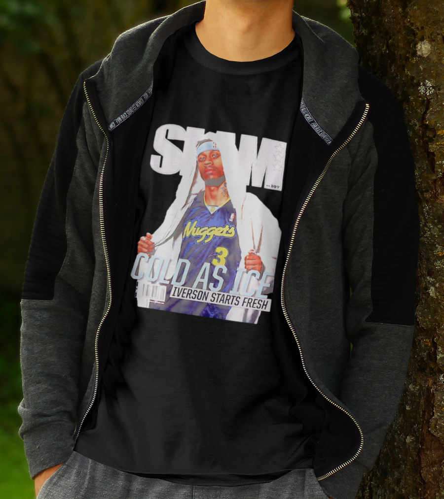 Slam Allen Iverson Cold As Ice Nuggets 3 Iverson Starts Fresh T-Shirt