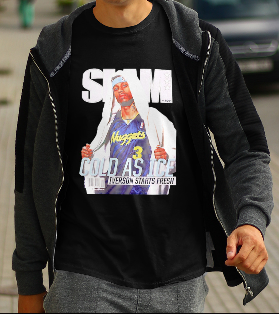 Slam Allen Iverson Cold As Ice Nuggets 3 Iverson Starts Fresh T-Shirt