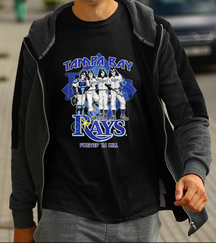 Tampa Bay Rays Dressed To Kill Kiss Collaboration T-Shirt