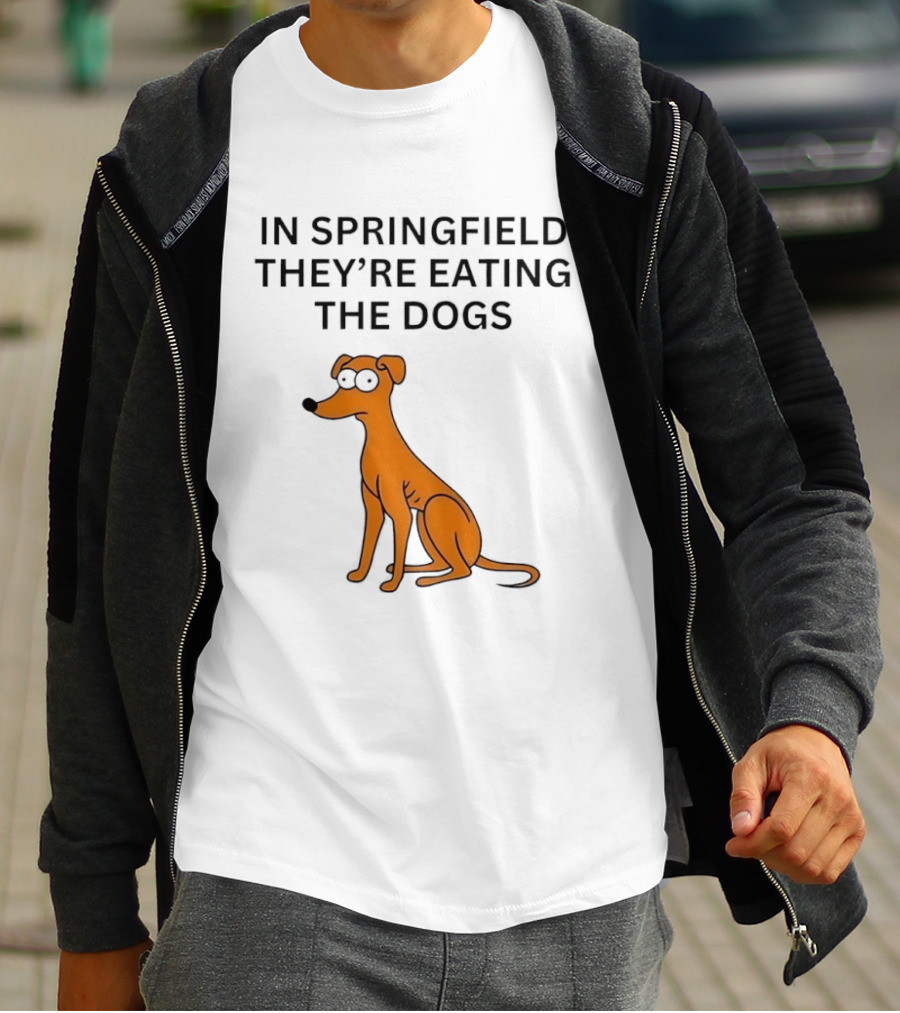 Santa’s Little Helper In Springfield Theyre Eating The Dogs T-Shirt