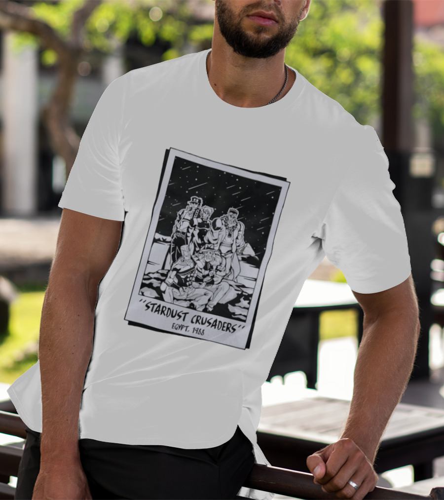 Stardust Crusaders Egypt 1988 Characters Group Scene T-Shirt