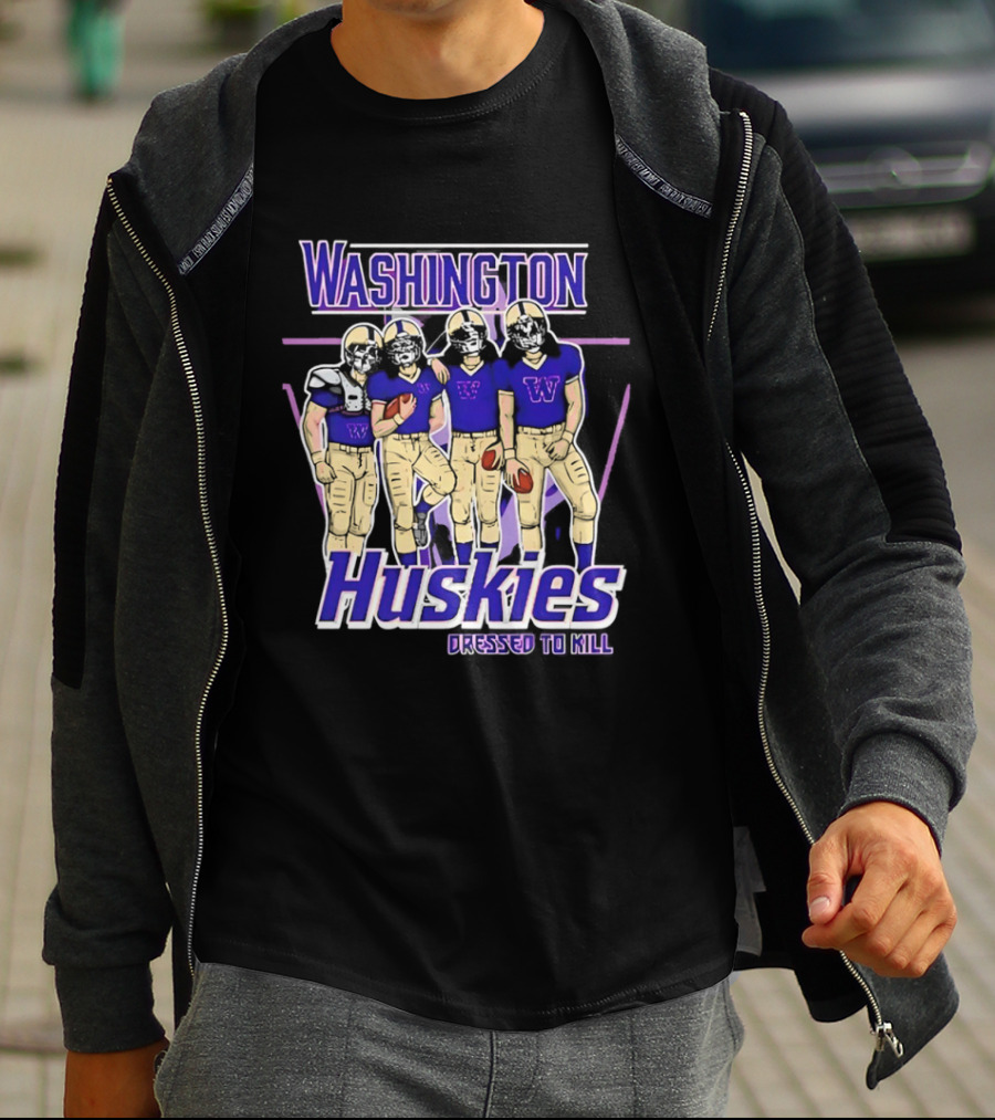 Washington Huskies Dressed To Kill Football Team T-Shirt