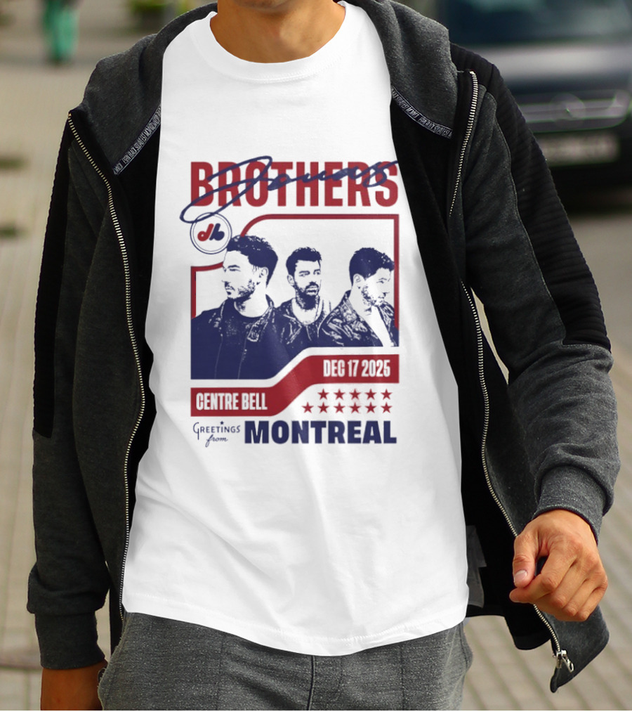 Jonas Brothers Montreal 2025 Centre Bell December 7 Concert Greetings T-Shirt