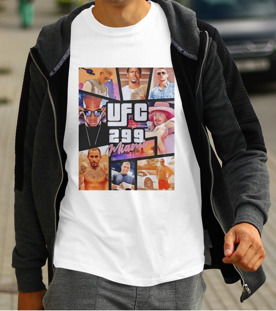 UFC 299 Miami Grand Theft Auto T-Shirt