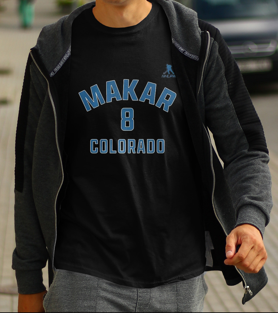 Cale Makar 8 Colorado Avalanche Hockey T-Shirt