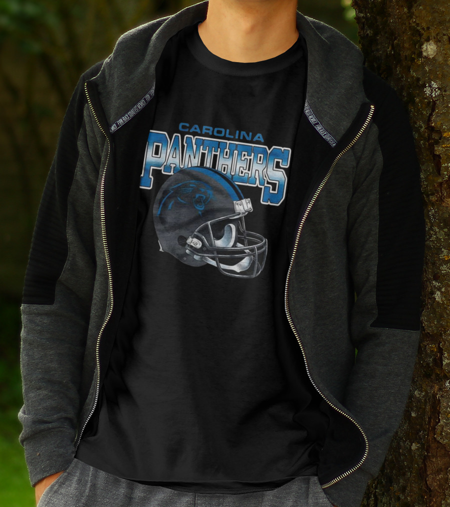 Carolina Panthers Gradient Helmet Football Lover T-Shirt