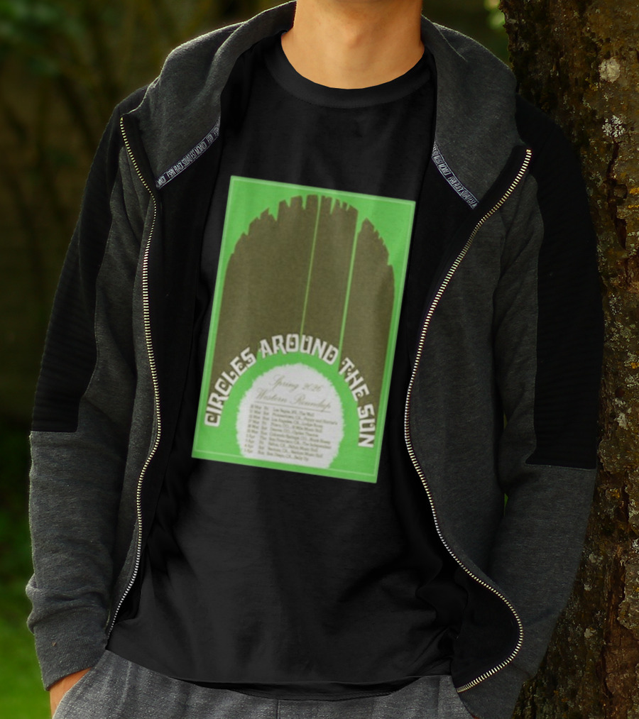Circles Around The Sun Spring 2026 Western Roundup Tour Dates T-Shirt