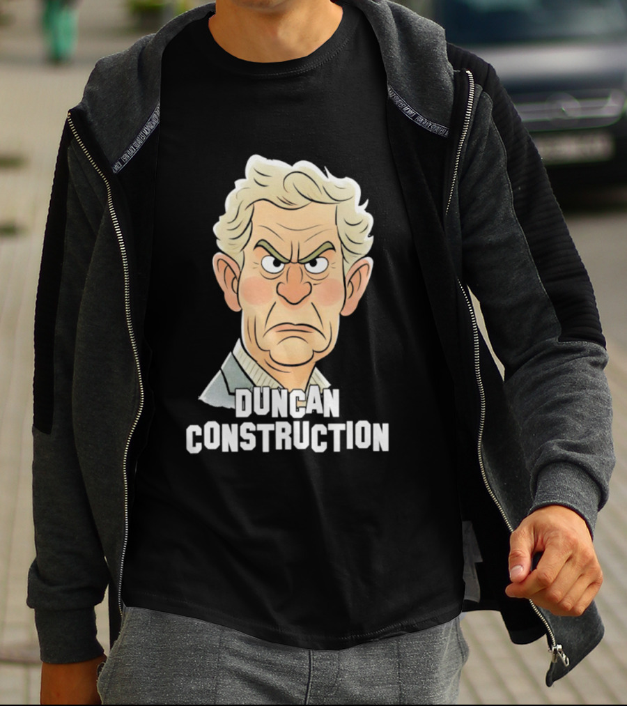 Duncan Construction Grumpy Caricature T-Shirt