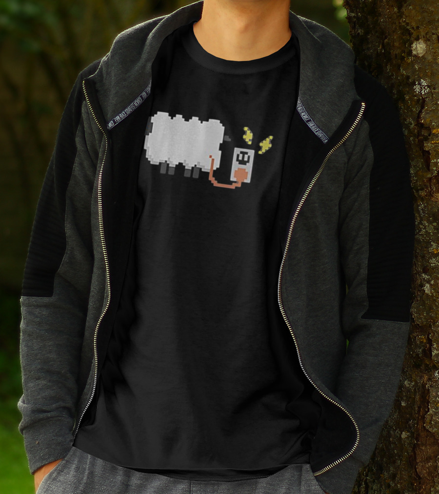 Pixel Art Electric Sheep Plugging In Wil Wheaton T-Shirt