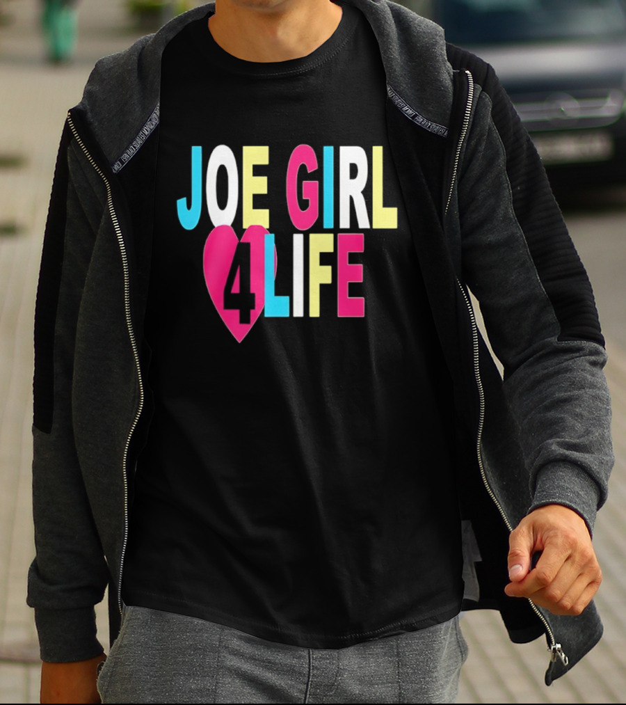 Joe Girl 4 Life Heart Design Colorful T-Shirt