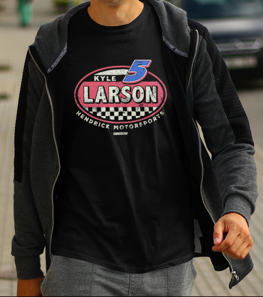 Kyle Larson 5 Hendrick Motorsports Vintage Racing Checkerboard T-Shirt