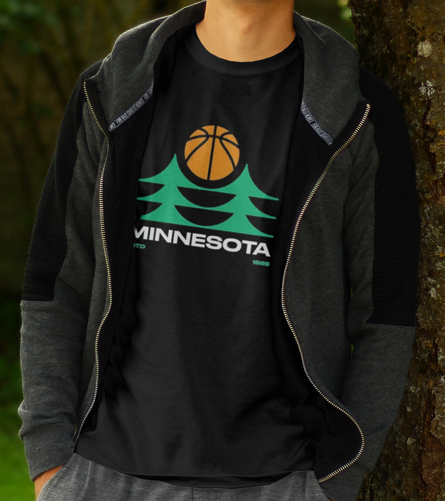 Minnesota Timberwolves Basketball Pine Trees Estd 1989 T-Shirt