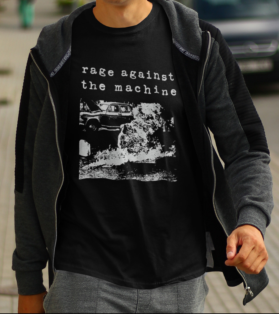 Rage Against The Machine Vintage Album Cover Amalgalm T-Shirt