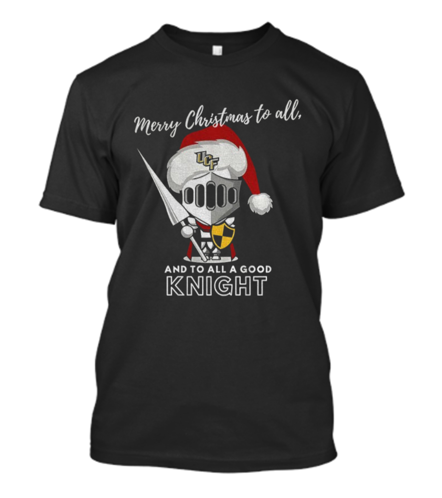 UCF Knight Merry Christmas To All And To All A Good Knight Santa Hat T-Shirt