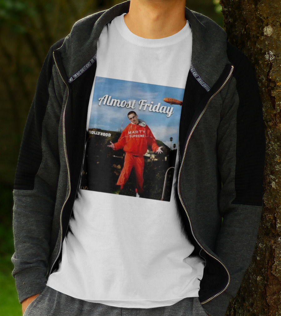 Almost Friday Marty Supreme Hollywood Hills Sky Blimp T-Shirt