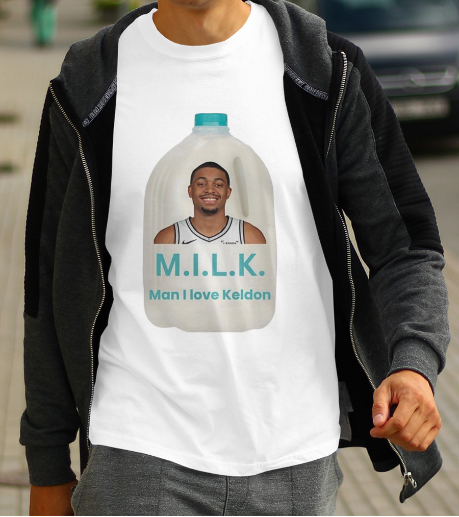 M.I.L.K. Man I Love Keldon Basketball Fan Merchandise T-Shirt