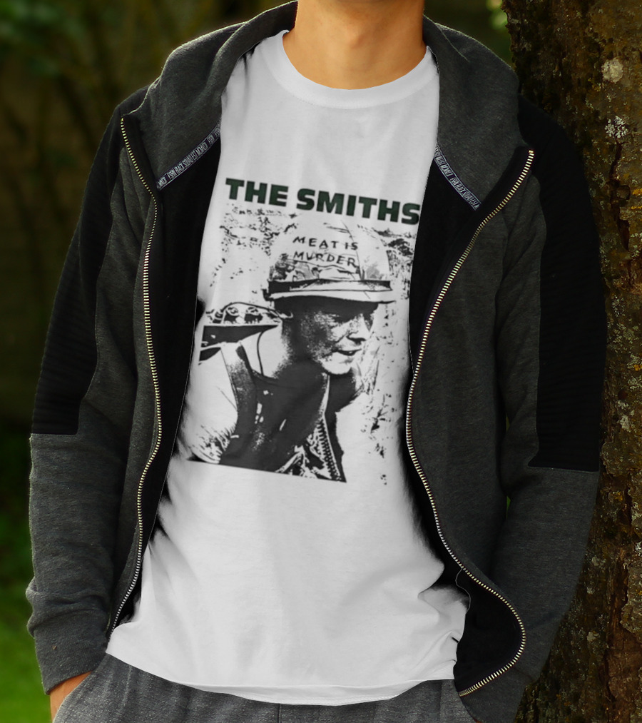 The Smiths Meat Is Murder 1985 Vietnam War Documentary Soldier Helmet T-Shirt