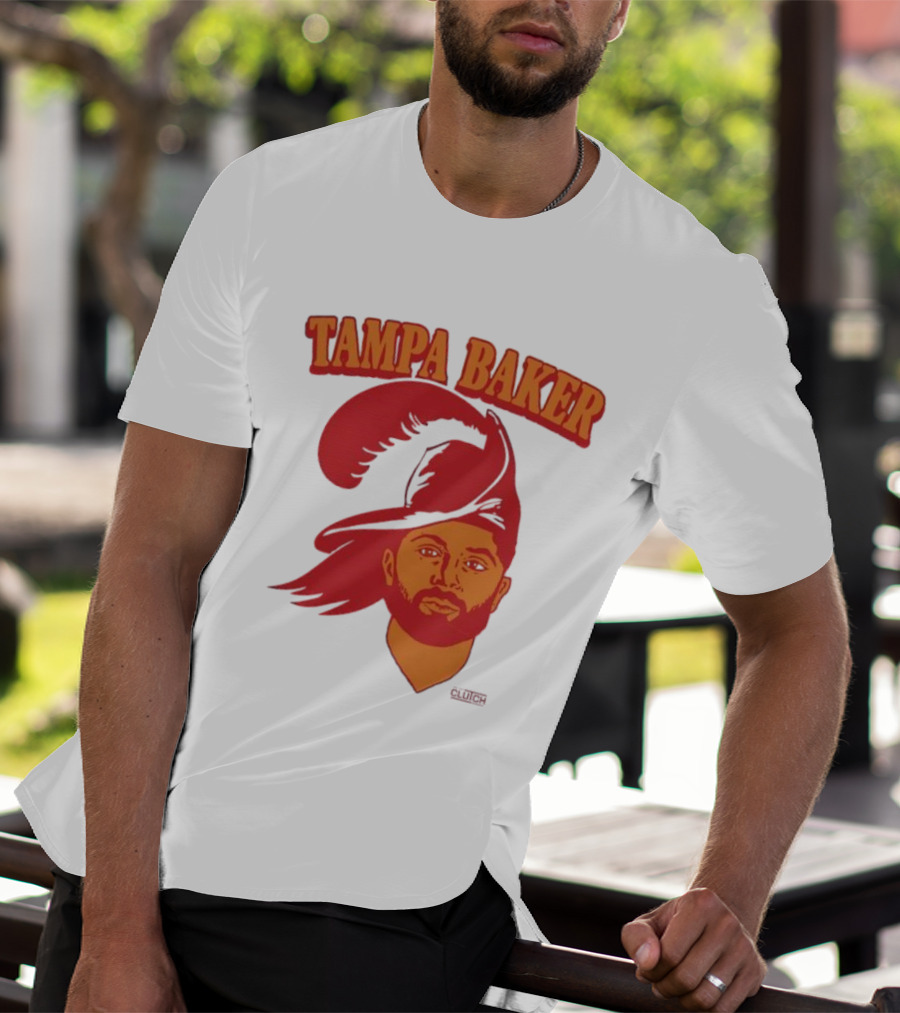 Tampa Baker Football Icon Illustration Buccaneers T-Shirt