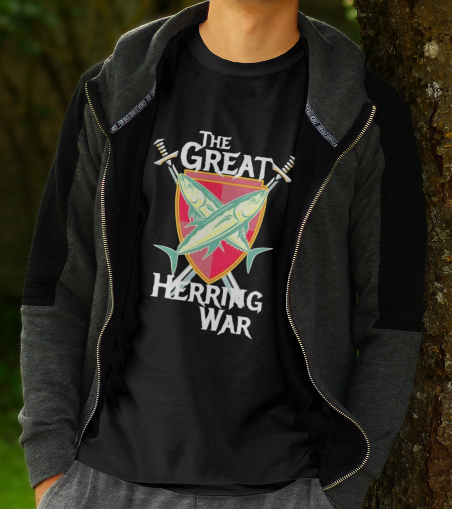The Great Herring War Golden Girls Tribute Fishes Sword Shield T-Shirt