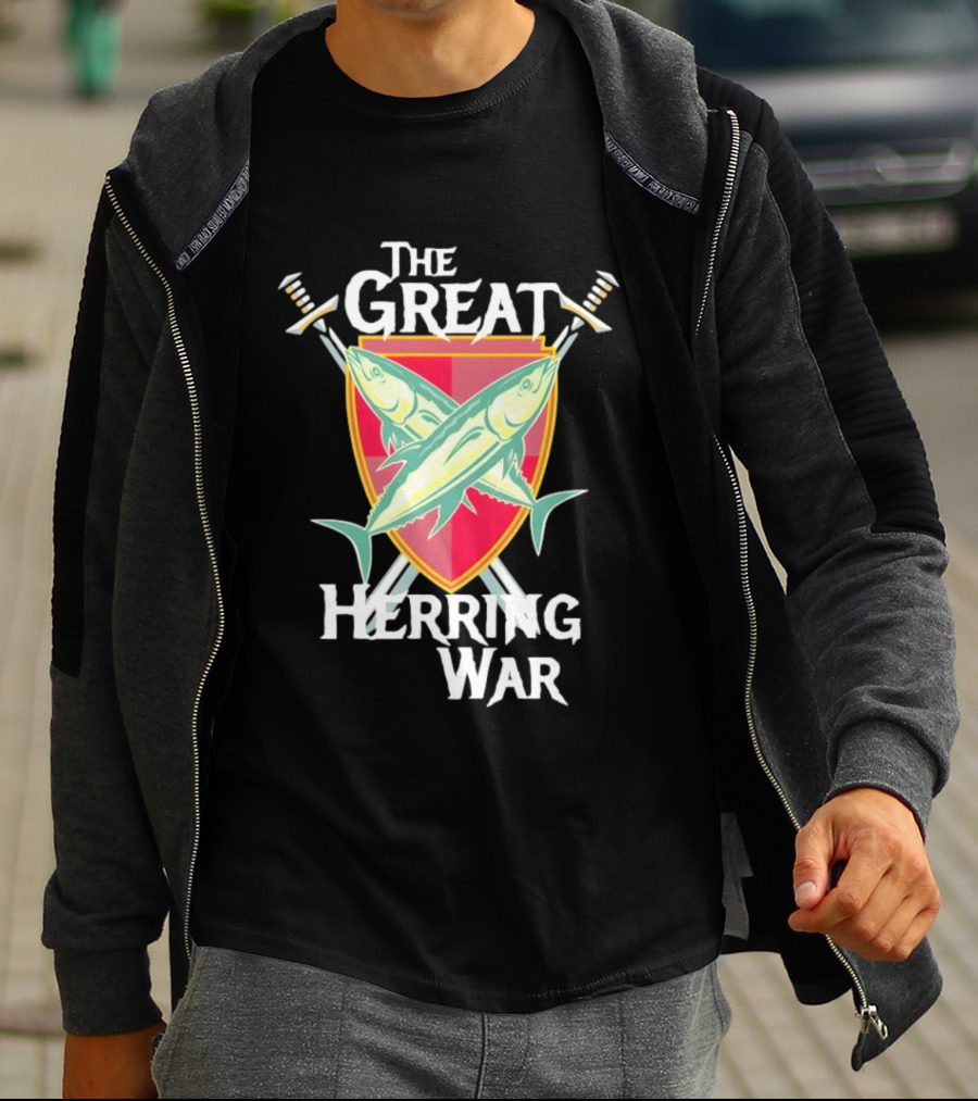 The Great Herring War Golden Girls Tribute Fishes Sword Shield T-Shirt
