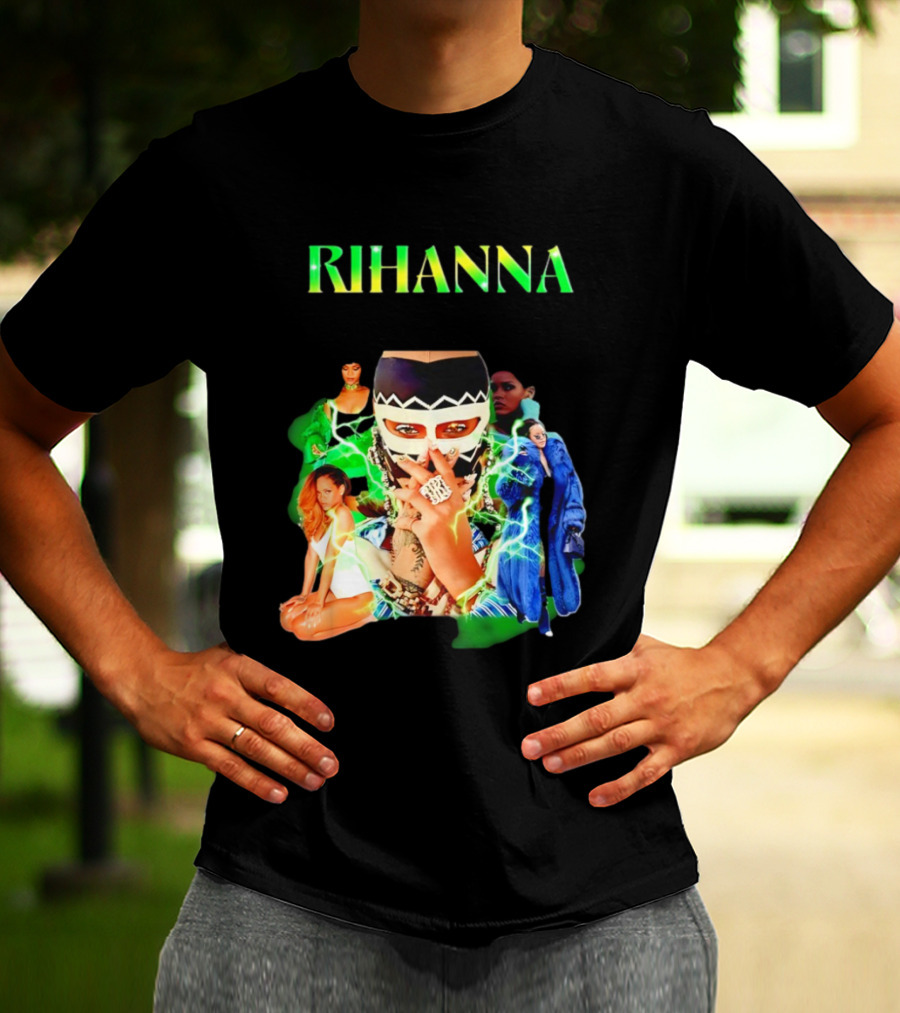 Rihanna Fashion Icon Collage Bold T-Shirt