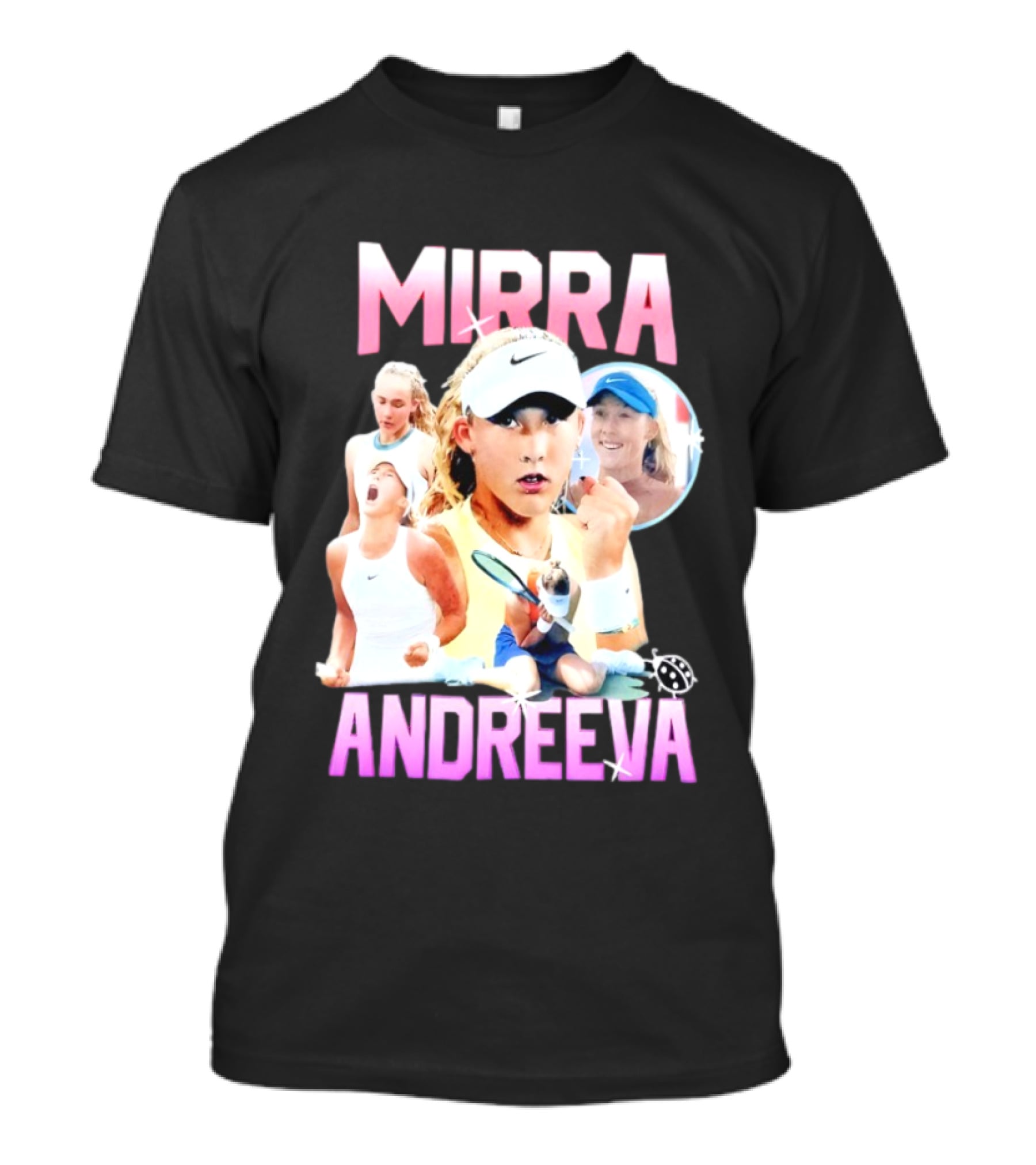Mirra Andreeva Tennis Vintage Style Pink Athletic Sports T-Shirt