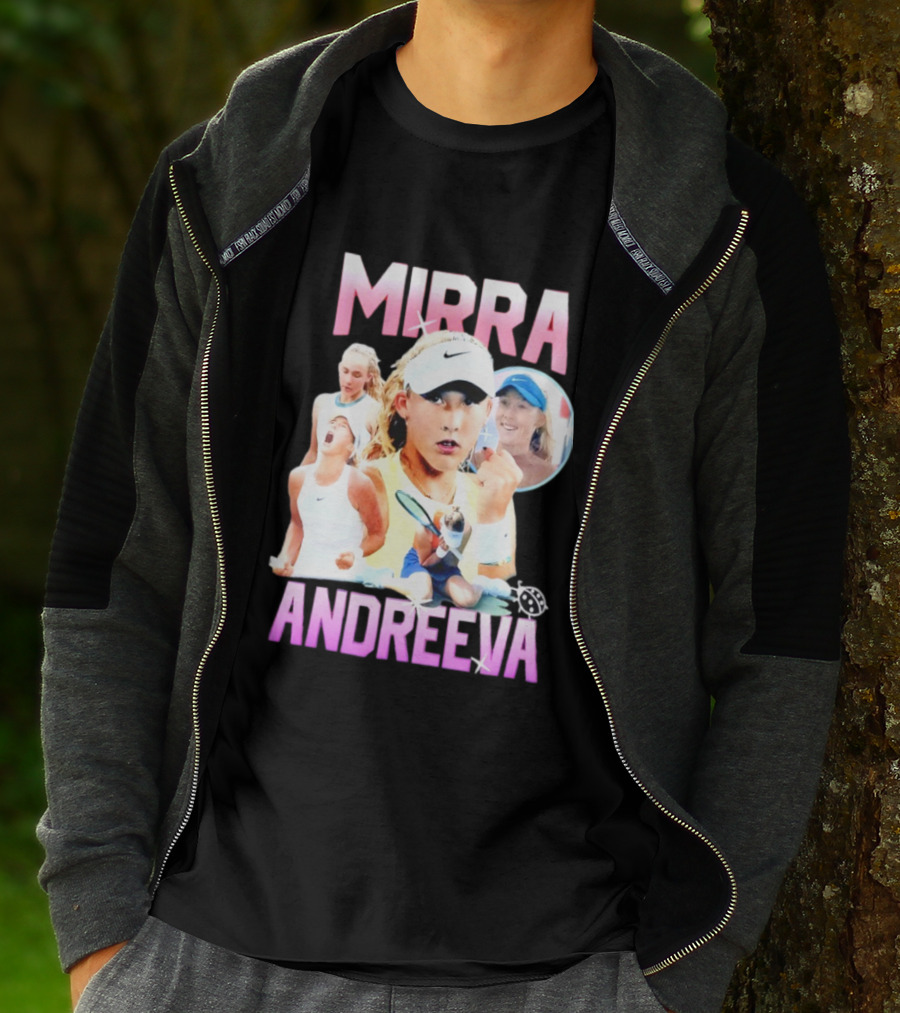 Mirra Andreeva Tennis Vintage Style Pink Athletic Sports T-Shirt