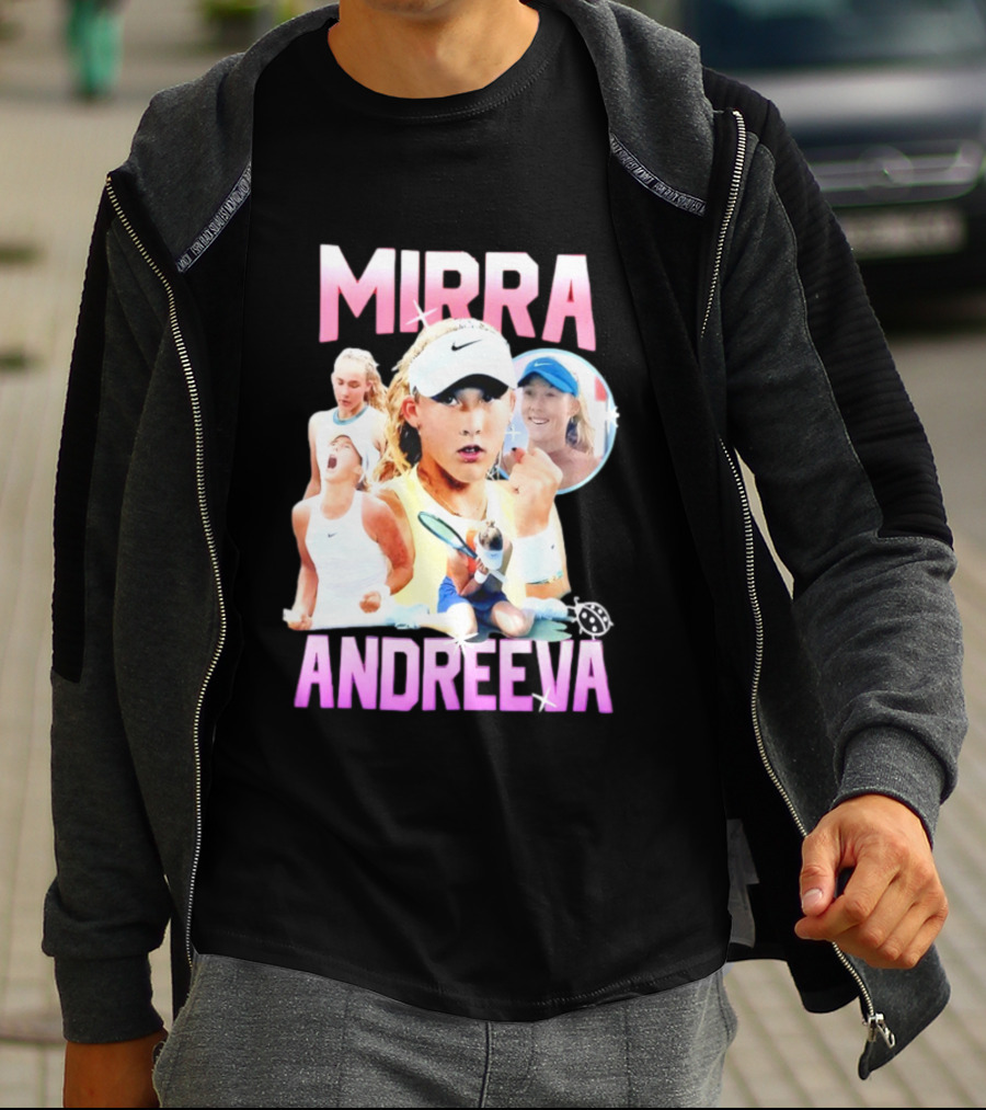 Mirra Andreeva Tennis Vintage Style Pink Athletic Sports T-Shirt