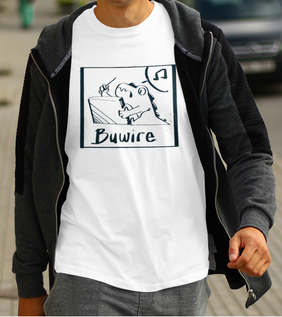 Buwire Baby Rex Conductor Music Notes Cartoon T-Shirt