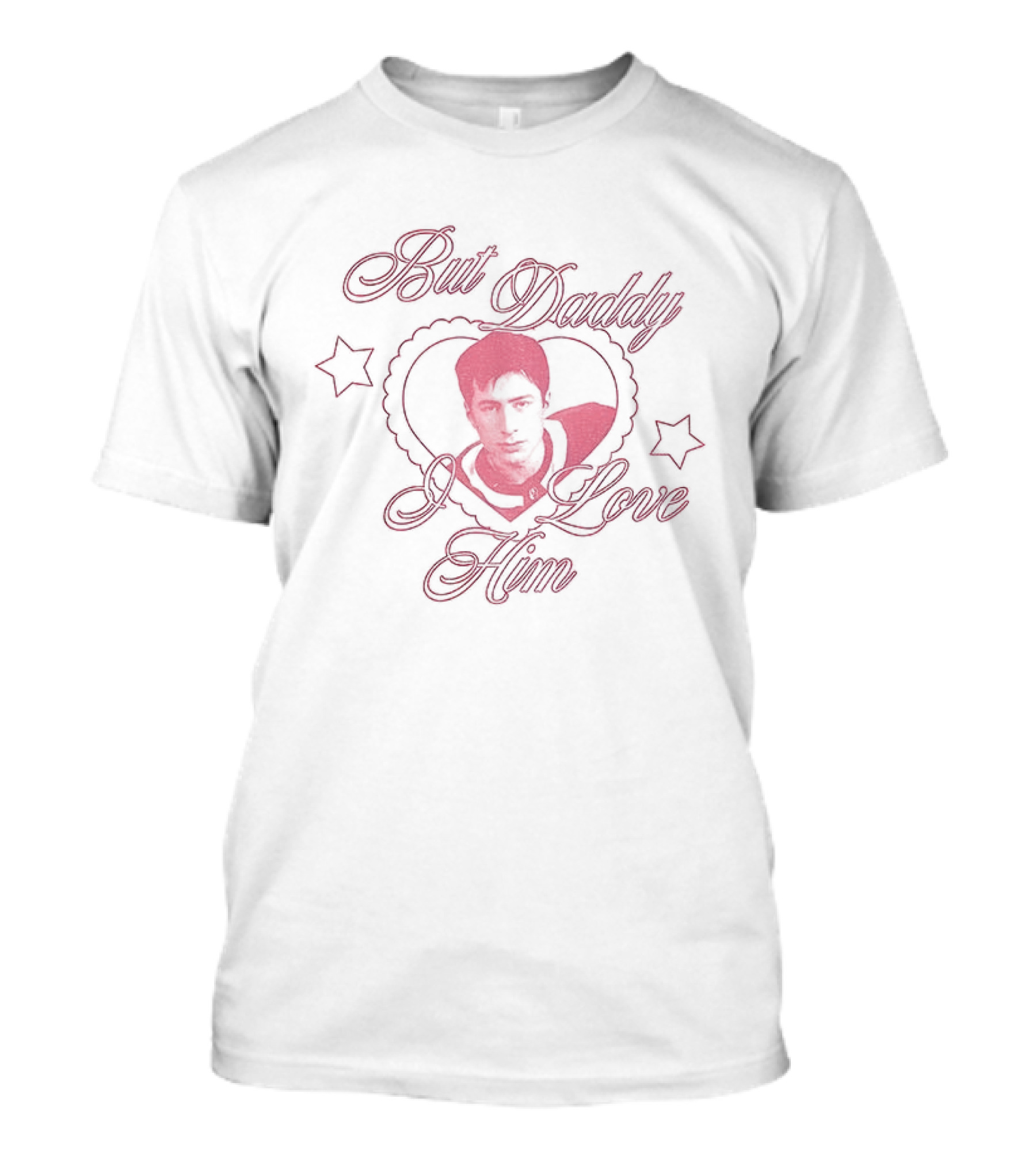 But Daddy I Love Him Pink Heart Stars T-Shirt